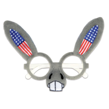 Patriotic Donkey Glasses Each - Party Savers