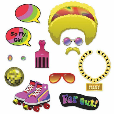 70s Photo Fun Signs 4in - 13.25in 13pk - Party Savers
