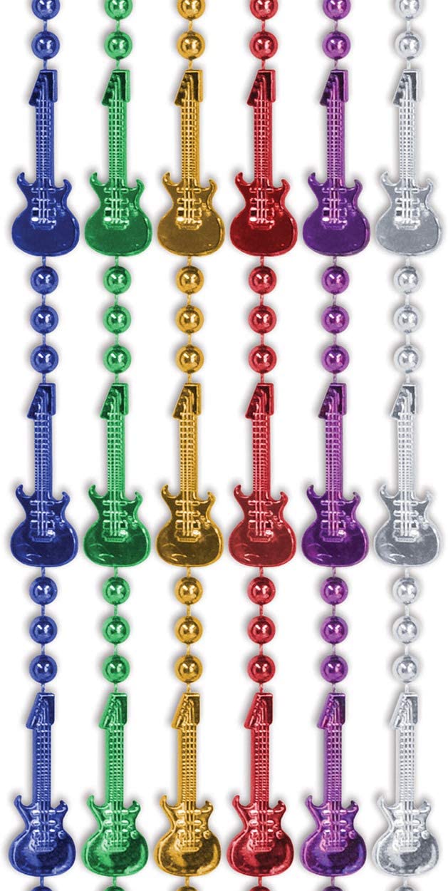 Guitar Beads 33in 6pk - Party Savers