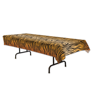 Tiger Print Tablecover 137cm X 274cm - Party Savers