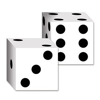 Dice Card Boxes 6.5in x 6.5in. 2pk - Party Savers