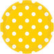 Yellow Sunshine Dots Round Paper Plates 17cm 8pk