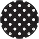 Jet Black Dots Round Paper Plates 17cm 8pk