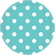 Robin's Egg Blue Dots Round Paper Plates 17cm 8pk