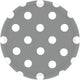 Silver Dots Round Paper Plates 17cm 8pk