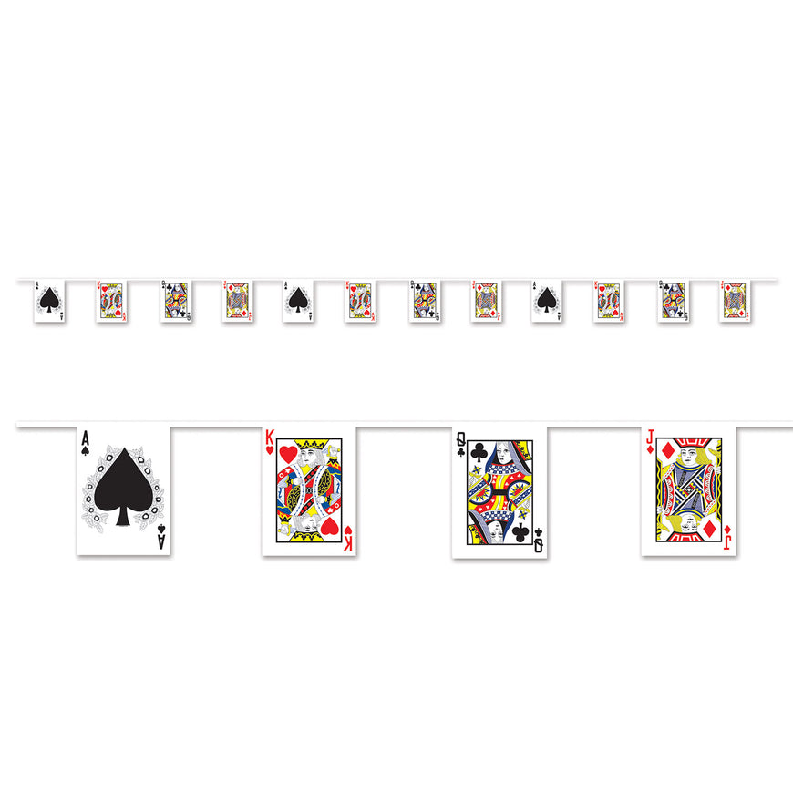 Playing Card Pennant Banner 30cm x 3.5m - Party Savers