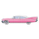 Jointed 50's Cruisin' Car 183cm - Party Savers