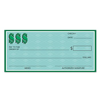 Winner Check 12.25in x 26.75in. - Party Savers