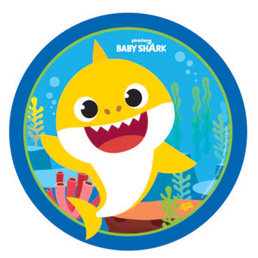 Baby Shark Paper Lunch Plates  17cm 8pk - Party Savers