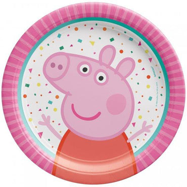 Peppa Pig Confetti Party Paper Plates 17cm 8pk