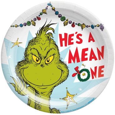 Dr. Seuss The Grinch 7in. Paper Plates8pk - Party Savers