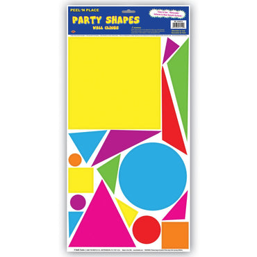 Party Shapes Peel 'N Place 12in x 24in Sh 17pk - Party Savers