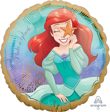 Ariel Mermaid Once Upon A Time Standard Foil Balloon 45cm - Party Savers