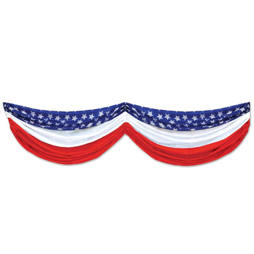 Stars And Stripes Fabric Bunting  5ft 10in Each - Party Savers
