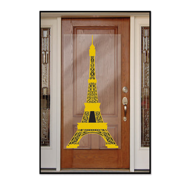 Eiffel Tower Plastic Door Cover 76cm x 152cm - Party Savers