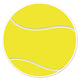 Tennis Ball Cardboard Cutout 25cm - Party Savers