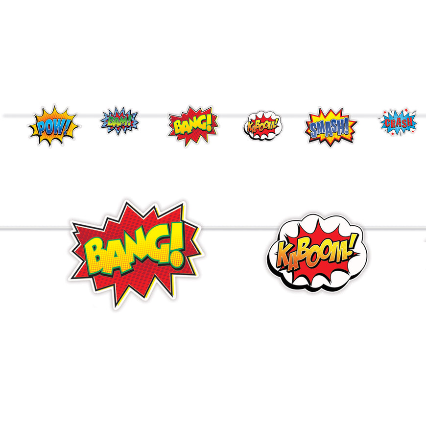 Hero Action Signs Streamer 21cm x 2.5m - Party Savers