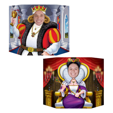 King & Queen Photo Prop 94cm x 63cm - Party Savers