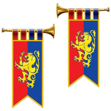 Medieval Herald Trumpet Cutouts 17in 2pk - Party Savers