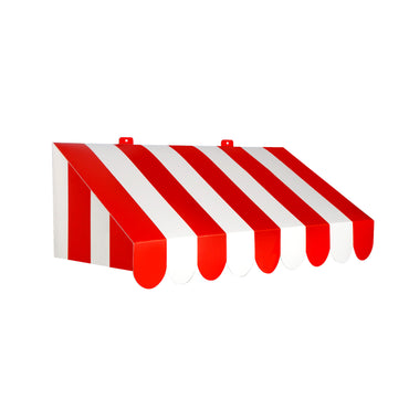 3-D Red & White Awning Wall Decoration - Party Savers