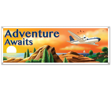 Around The World Sign Banner - Party Savers
