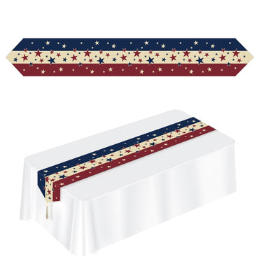 Printed Americana Table Runner 11in x 6ft Each - Party Savers