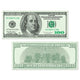 Big Bucks Cutout Dollar100 Bill 7.5in x 17.5in. - Party Savers