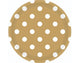 Gold Dots Round Paper Plates 23cm 8pk