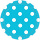 Caribbean Blue Dots Round Paper Plates 23cm 8pk