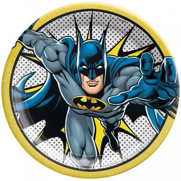 Batman Heroes Unite Paper Plates 23cm 8pk