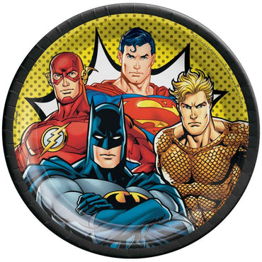 Justice League Heroes Unite Plates 23cm 8pk