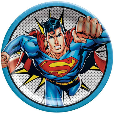 Justice League Heroes Unite Superman Plates 23cm 8pk