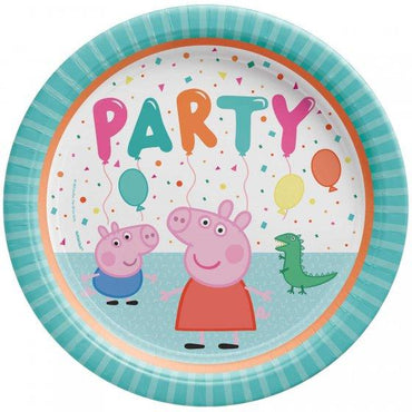 Peppa Pig Confetti Party Paper Plates 23cm 8pk
