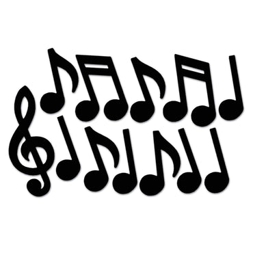 Musical Notes Silhouettes 12pk - Party Savers