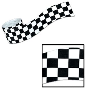 FR Checkered Crepe Streamer 2.5in x 30ft Each
