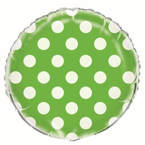 Red Dots Round Foil Balloon 45cm - Party Savers