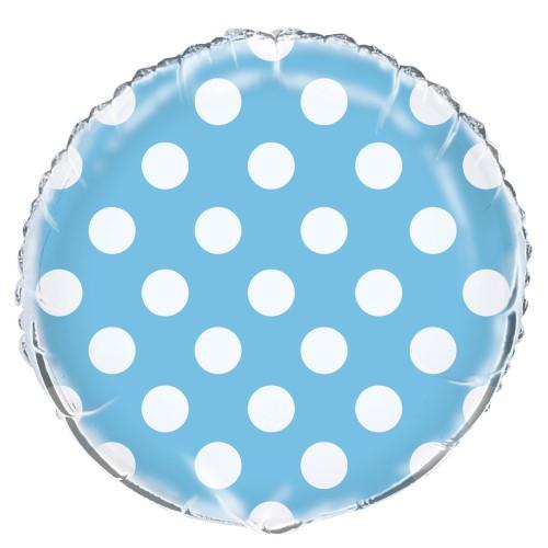 Black Dots Round Foil Balloon 45cm - Party Savers