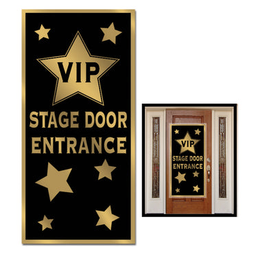 VIP Stage Door Entrance Plastic Door Cover 152cm x 76cm - Party Savers