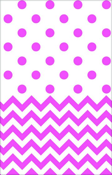 Bright Pink Chevron Plastic Tablecover 1.37m x 2.59m Each