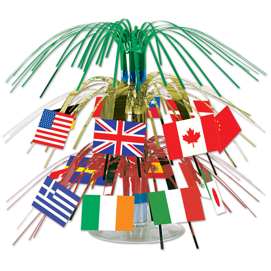 International Flag Mini Cascade Centerpiece - Party Savers