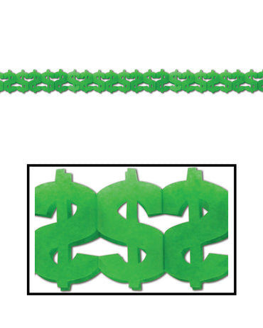 Dollar Garland 5.75in x 12ft. Each - Party Savers