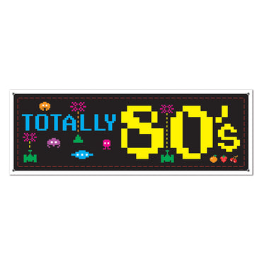 80's Sign Banner 152cm x 53cm - Party Savers