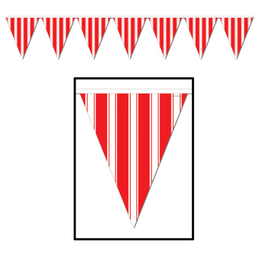 Striped Pennant Banner 3.5m - Party Savers