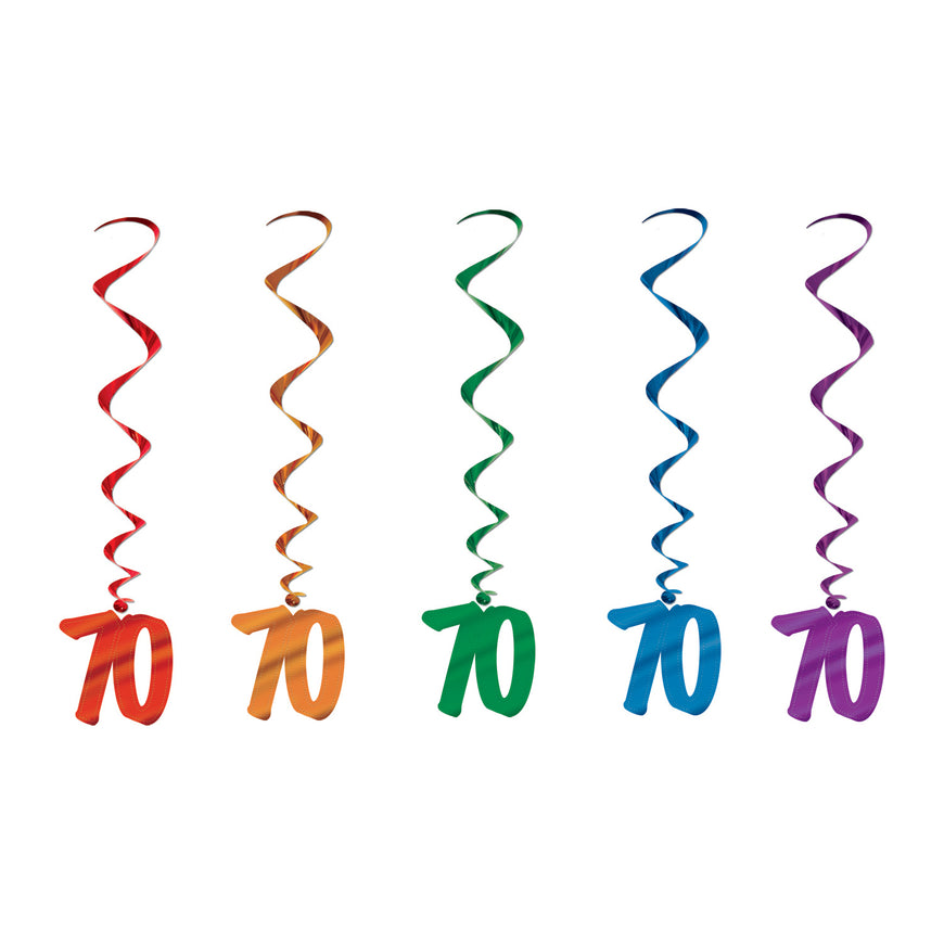 70 Whirls 91cm 5pk - Party Savers