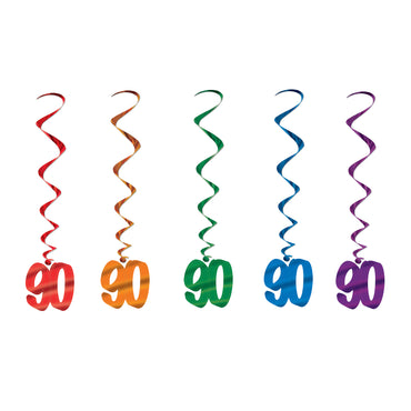 90 Whirls 91cm 5pk - Party Savers