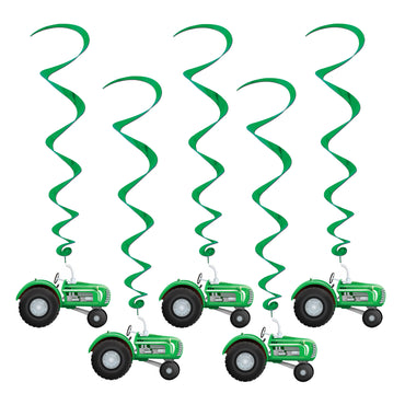 Tractor Whirls 9cm 5pk - Party Savers