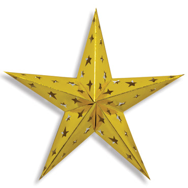 Gold Dimensional Foil Star 24in Each