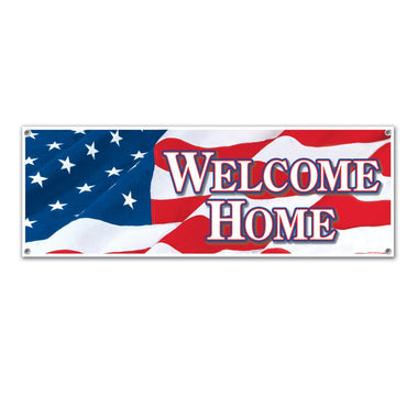 Welcome Home Sign Banner 5ft x 21in Each - Party Savers