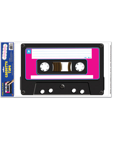 Cassette Tape Peel 'N Place 12in x 24in - Party Savers