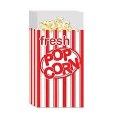Popcorn Bags 4in x 9.5 in x 2in. 25pk - Party Savers
